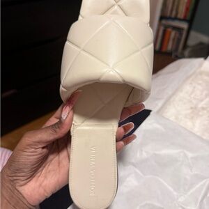 Bottega Veneta Women's White Quilted Sandals